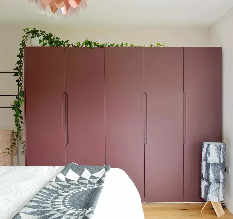 Farrow and Ball Brinjal painted cabinets 