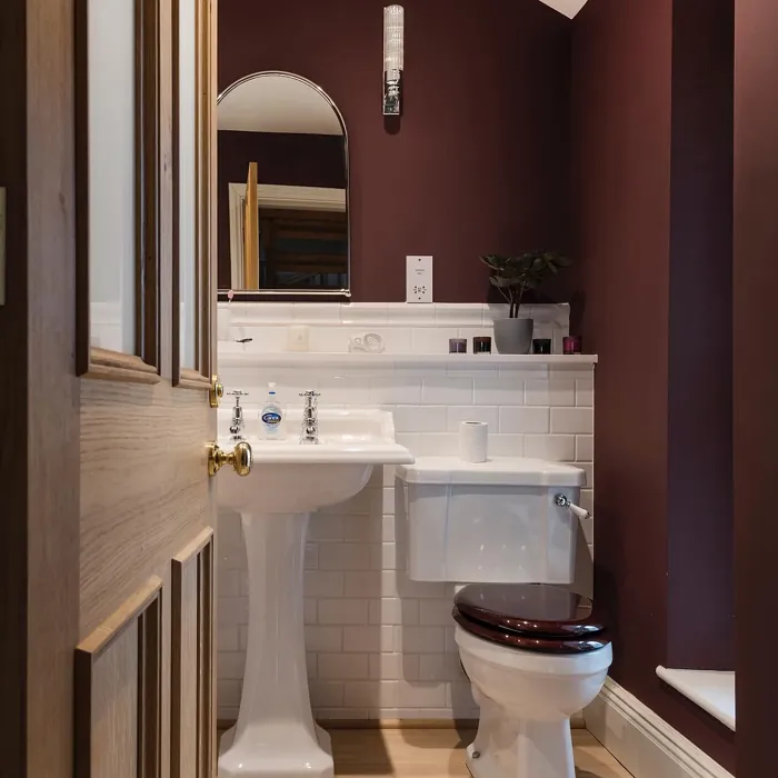 Farrow and Ball Brinjal bathroom 