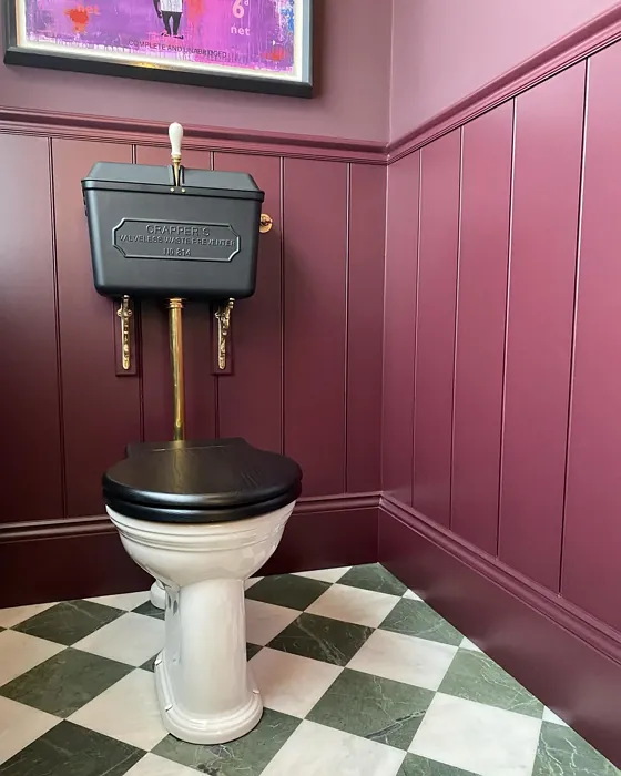 Farrow and Ball Brinjal bathroom 