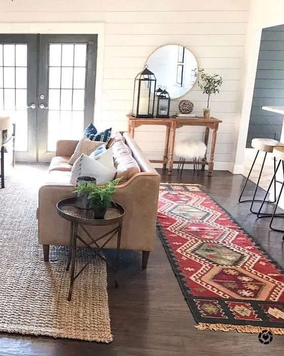 SW Eider White living room color paint