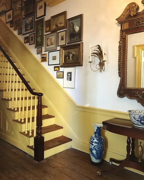 Farrow and Ball Sudbury Yellow hallway 