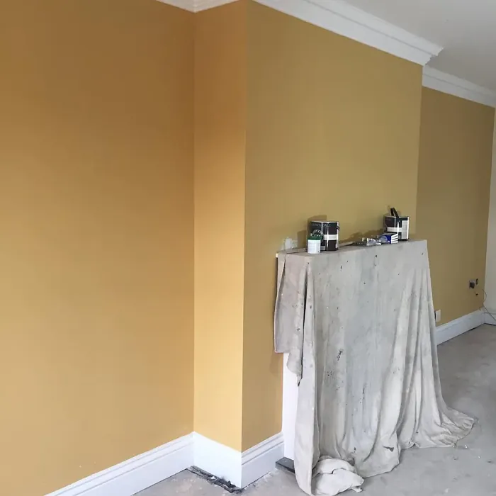 Farrow and Ball Sudbury Yellow living room 