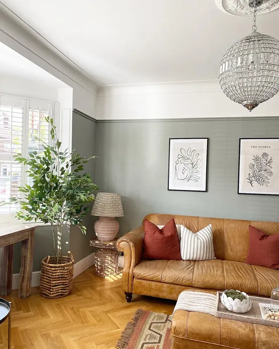 Farrow and Ball Pigeon living room 