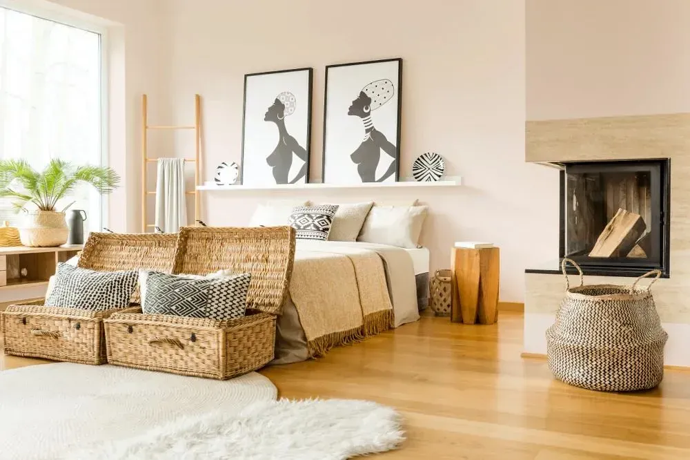 NCS S 0505-Y90R boho bedroom interior