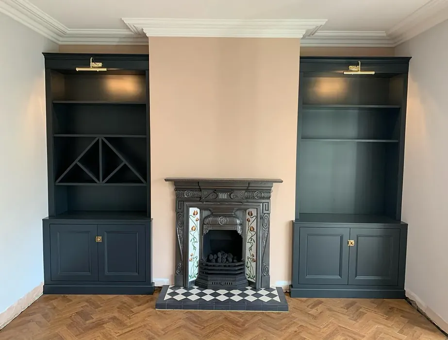 Farrow and Ball Setting Plaster living room 