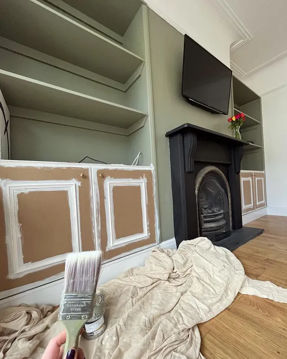 Farrow and Ball Treron living room makeover