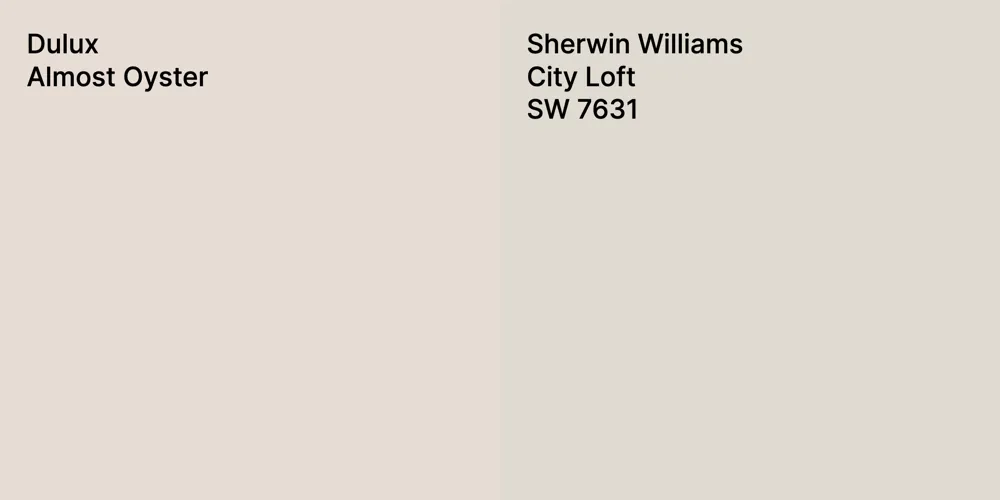 Dulux Almost Oyster vs. Sherwin Williams City Loft