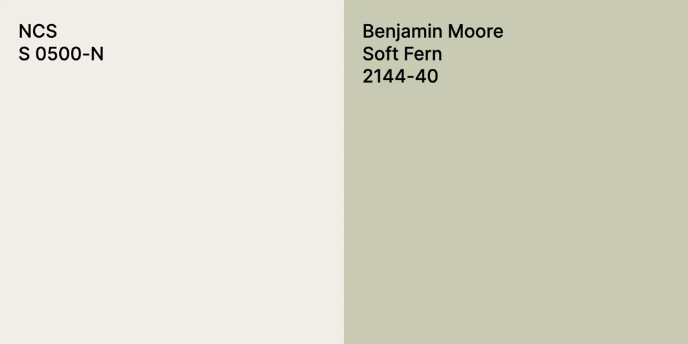 NCS S 0500-N vs. Benjamin Moore Soft Fern