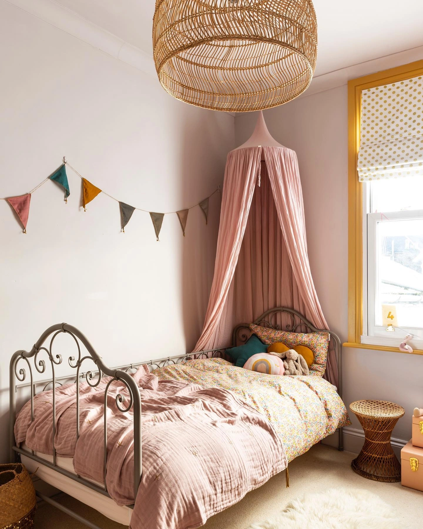 Adorably cute pink girl's bedroom Image 1